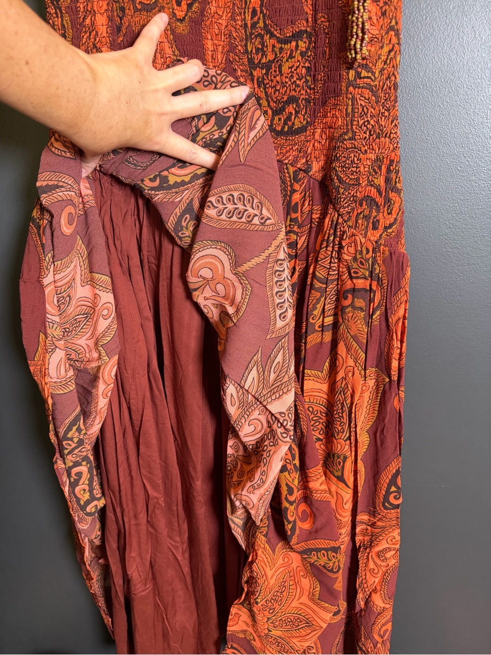 Farm Rio x Anthropologie Drop-Waist Printed Midi Dress | Medium | NWT - Picture 8 of 13